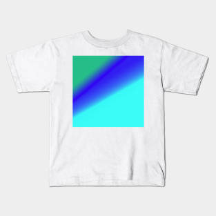 blue green abstract texture art Kids T-Shirt